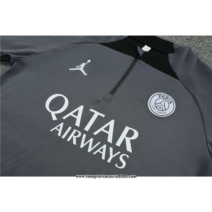 Tuta da Track Felpa Paris Saint-Germain Jordan Bambino 202023 2024 Grigio